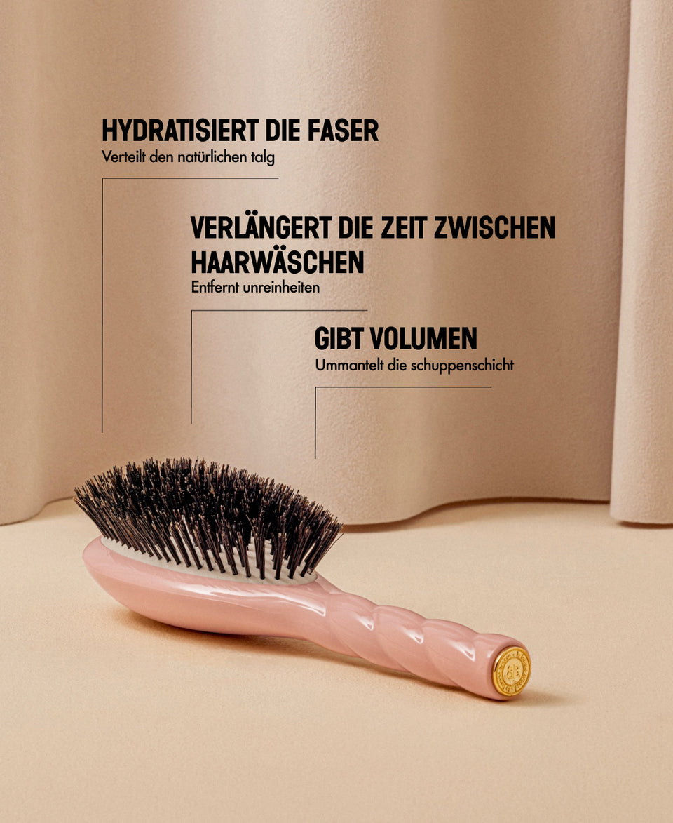 N.01 Die universelle Glanz- und Pflegebürste Puderrosa