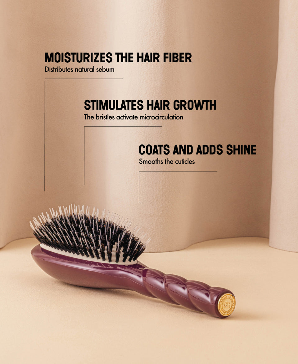 Limited Edition Aubergine N.02 The Care & Detangling HairBrush The Essential
