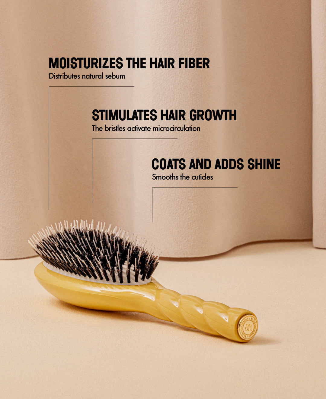 N.02 Lo Indispensable De Cuidado y Desenredado Cepillo Amarillo Azafrán