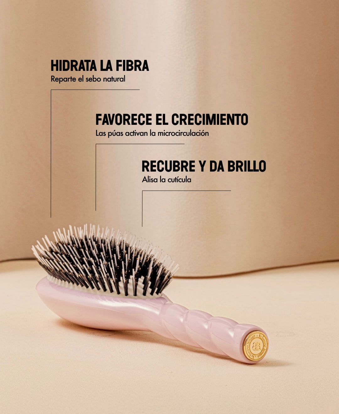 N.02 The Care & Detangling HairBrush The Essential Pink