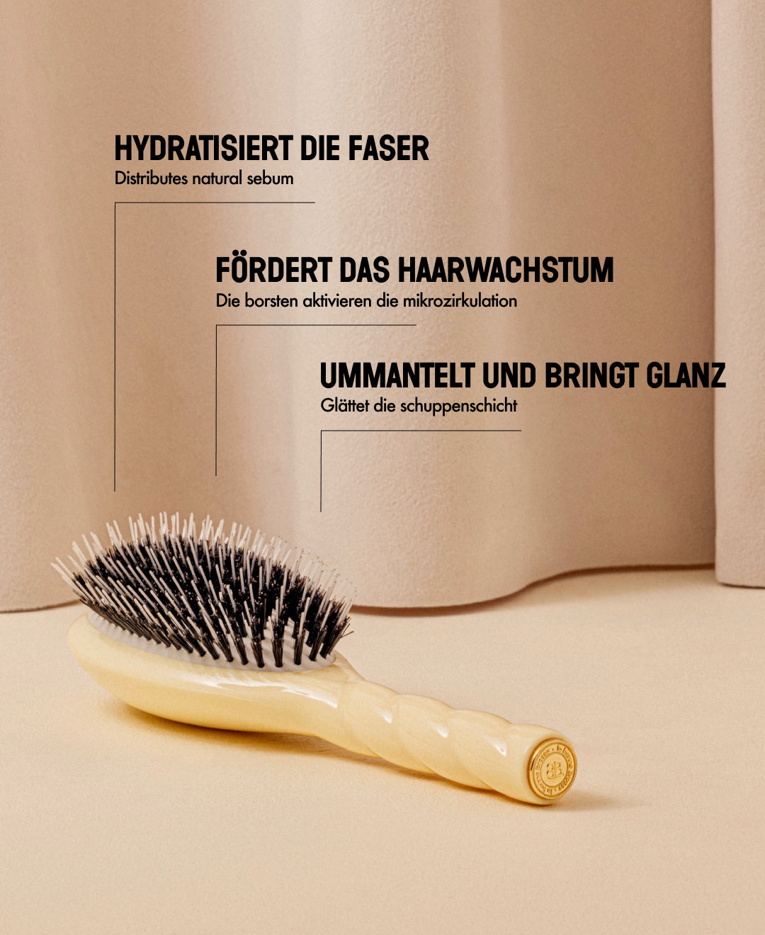 N.02 The Care & Detangling HairBrush The Essential Ivory Cair