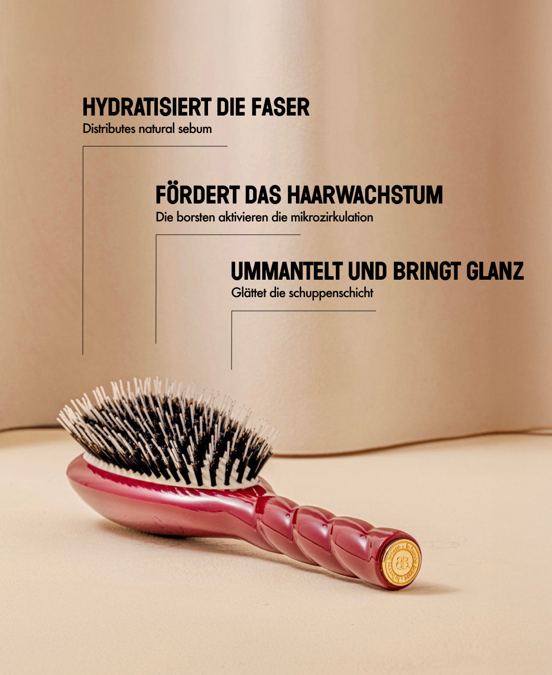 N.02 La Brosse Démêlante & Soin l'Indispensable Rouge Cerise