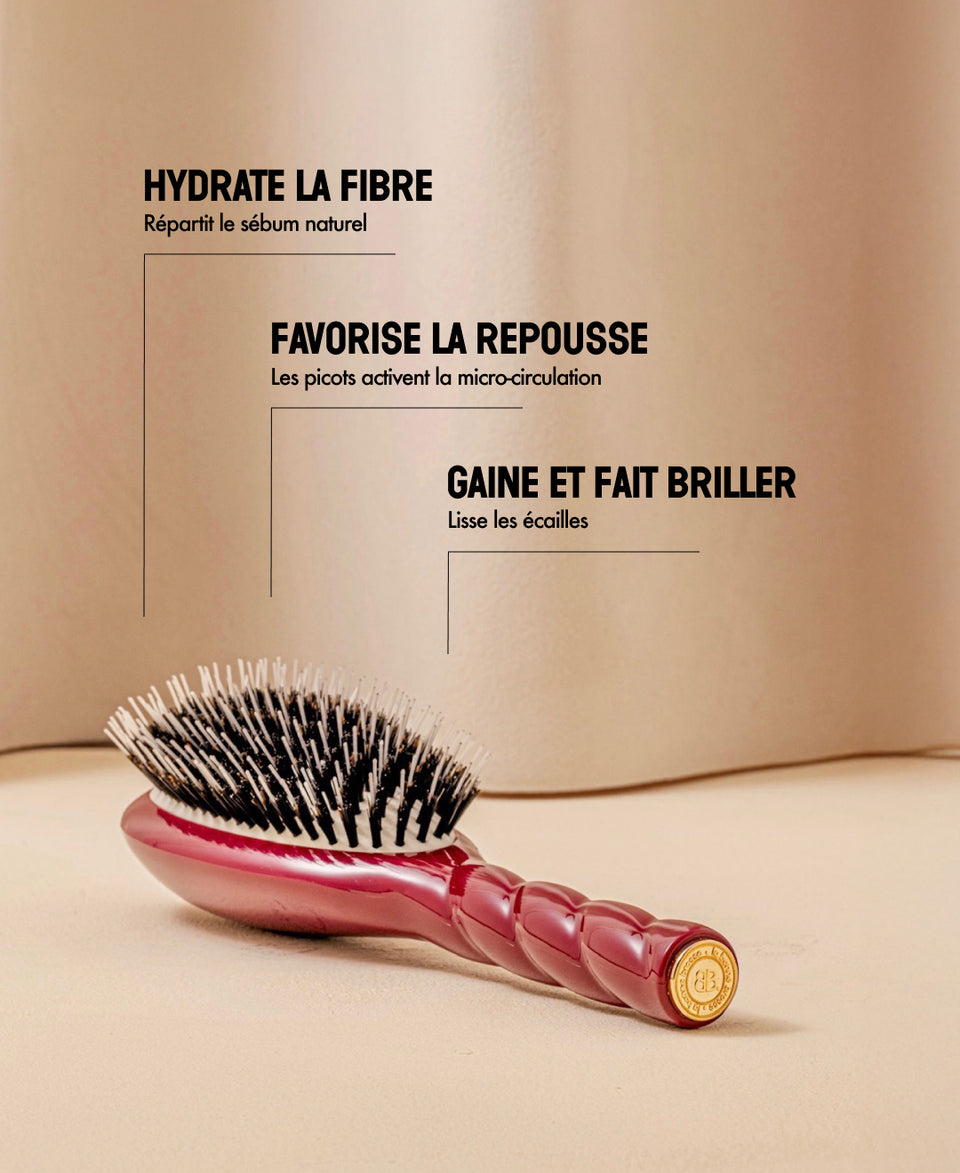 N.02 La Brosse Démêlante & Soin l'Indispensable Rouge Cerise