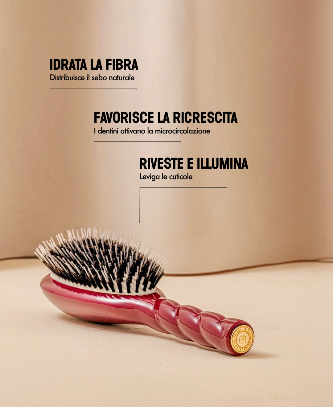 N.02 La Brosse Démêlante & Soin l'Indispensable Rouge Cerise