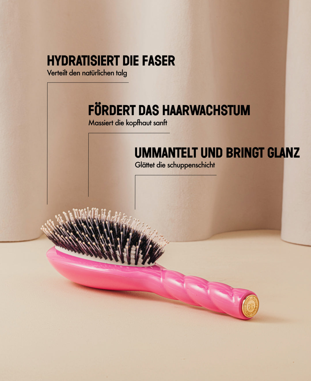 Limitierte Edition Pinker Oktober N.02 Unverzichtbare Entwirrung und Pflege Bürste