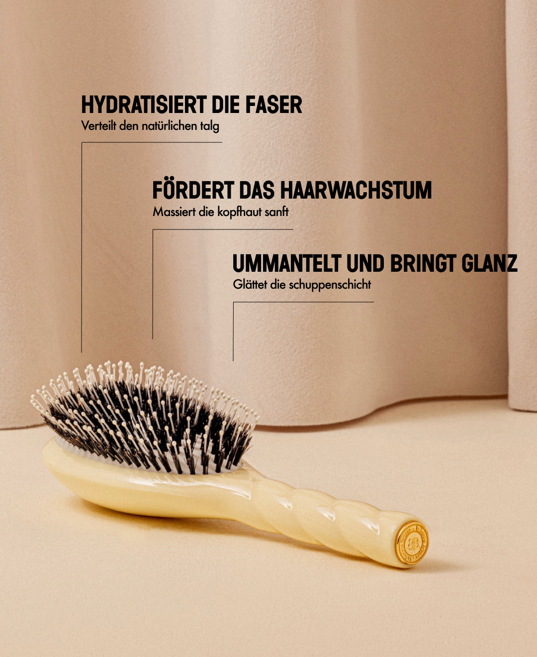 N.03 The Gentle Scalp Care HairBrush The Essential Softness Ivory Cair
