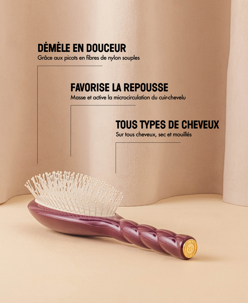 Édition Limitée Aubergine N.04 La Brosse Démêlante & Massante La Miracle