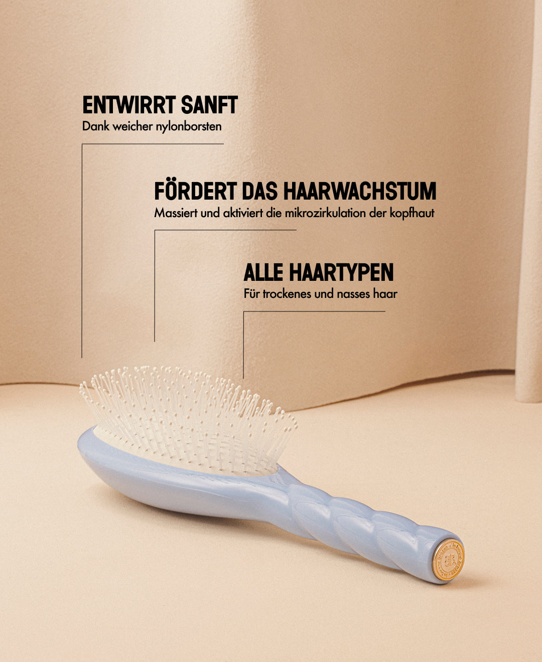 N.04 Entwirrende und Massierende Wunder Bürste Himmelblau