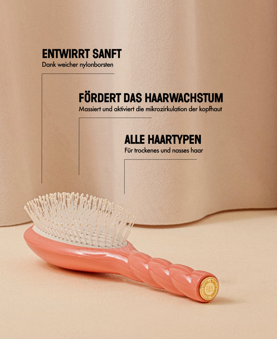 N.04 Die Wunderbare: Entwirrend & Vegan Bürste Koralle