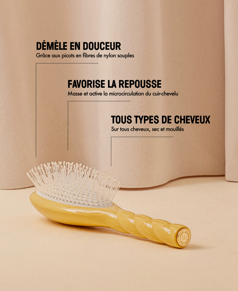 N.04 La Brosse Démêlante & Massante La Miracle Jaune Safran