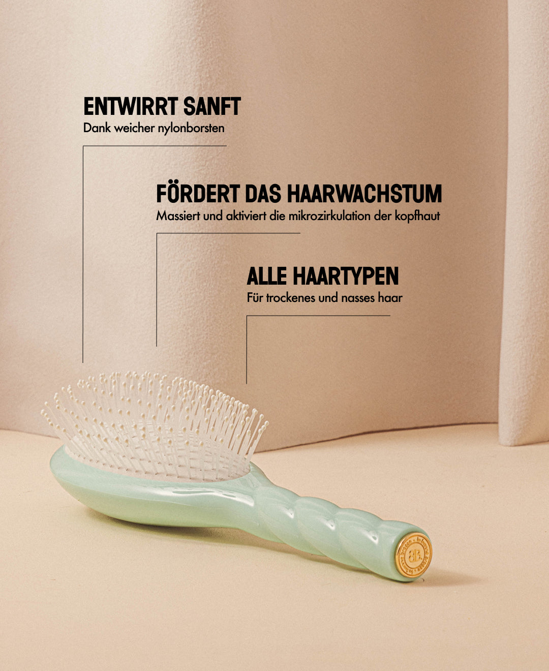 N.04 Entwirrende und Massierende Wunder Bürste – Lagunenblau