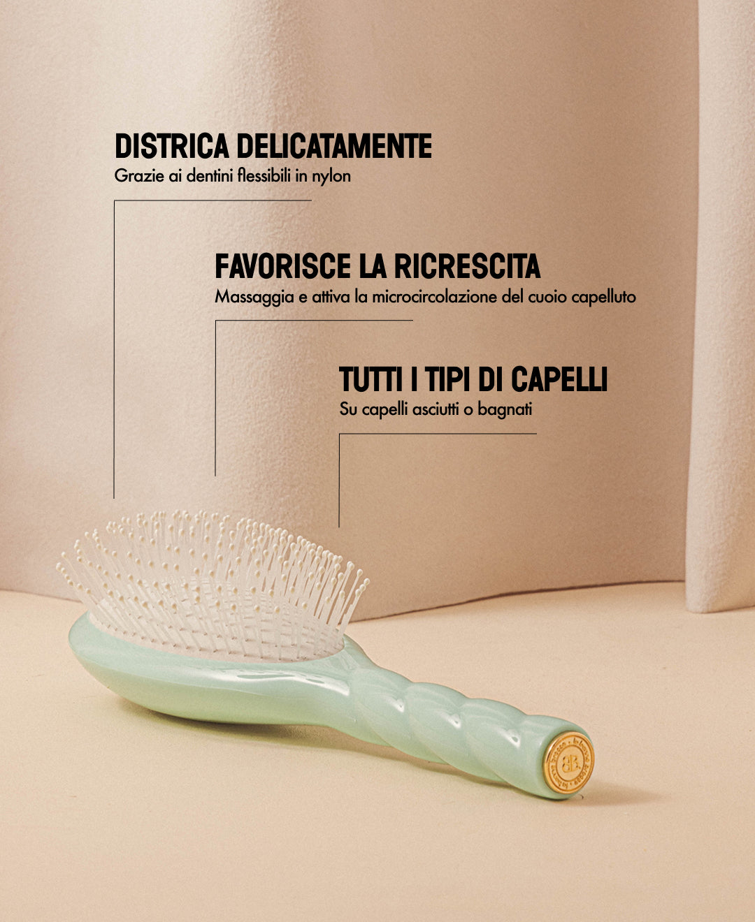 N.04 Il Miracolo Districante e Vegan Spazzola blu laguna