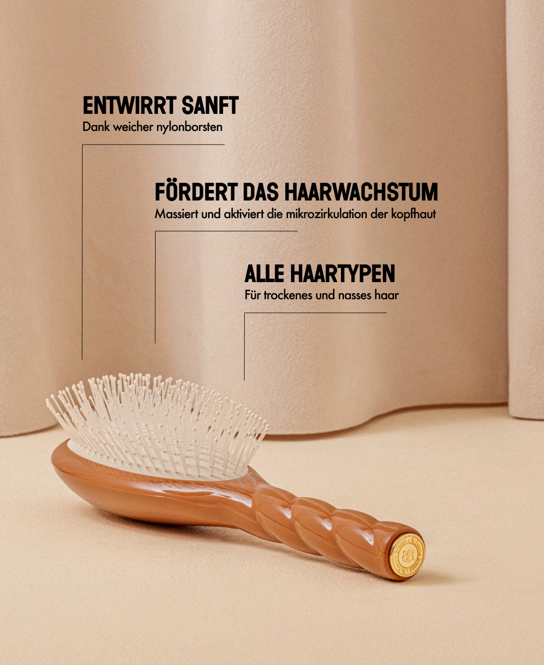 N.04 El Cepillo Desenredante y Masajeador La Miracle Terracota