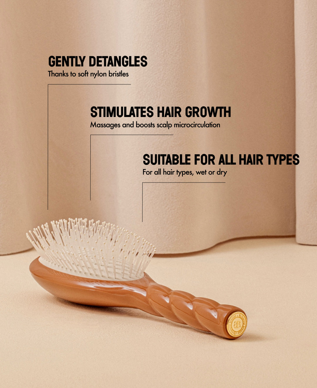 Terracotta Vegan Detangling Scalp Brush | La Bonne Brosse