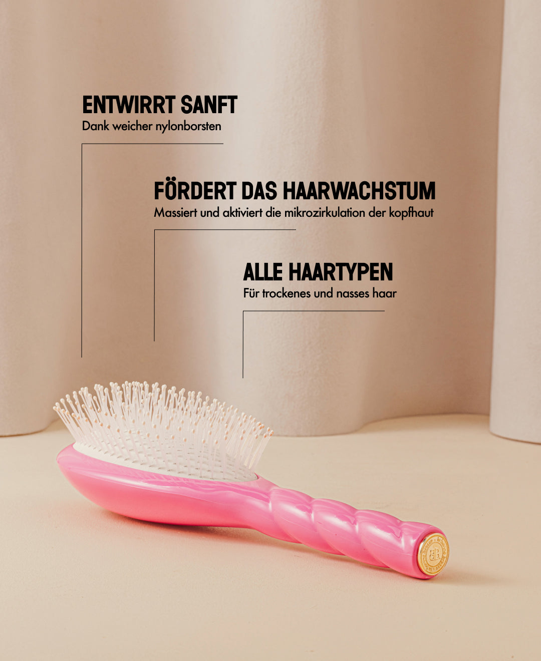 Limitierte Edition Pinker Oktober N.04 Entwirrende und Massierende Wunder Bürste