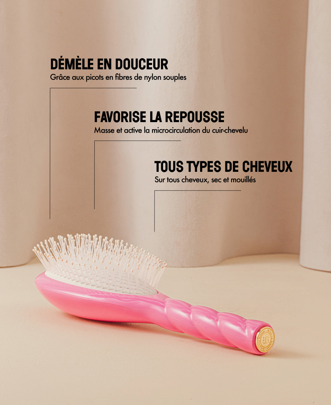 Edition limitée Octobre Rose N.04 La Brosse Démêlante & Massante La Miracle
