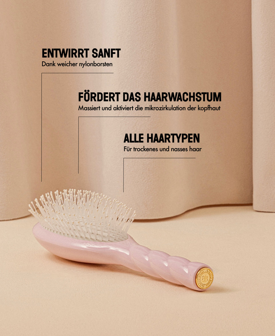 N.04 Die Wunderbare: Entwirrend & Vegan Bürste Fliederrosa