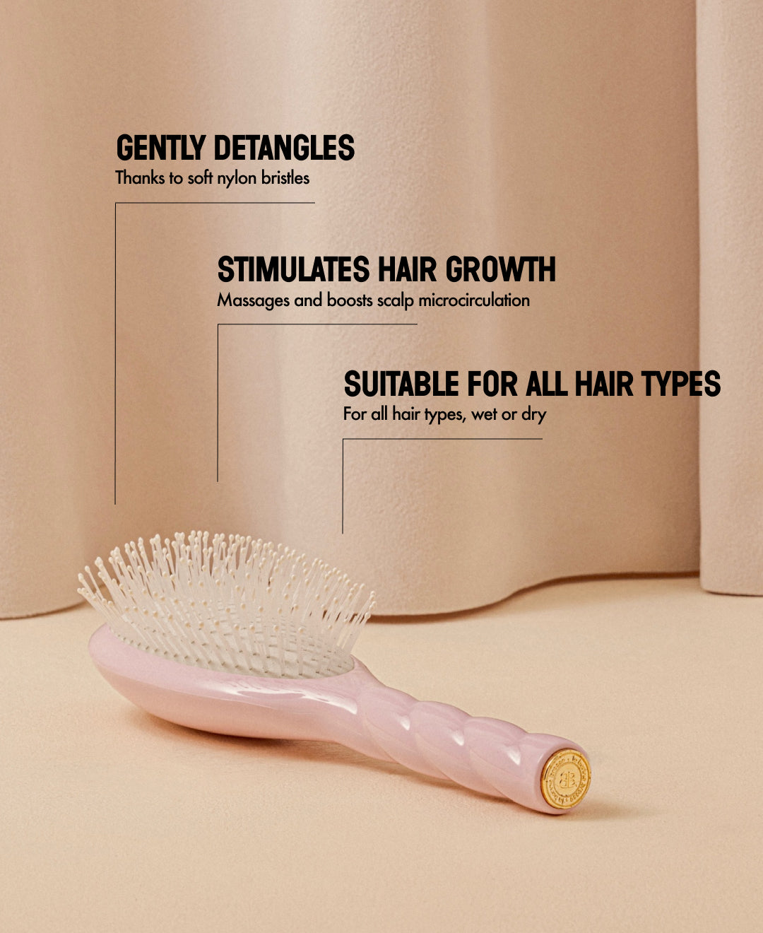 Pink Miracle Massaging & Detangling Brush | La Bonne Brosse