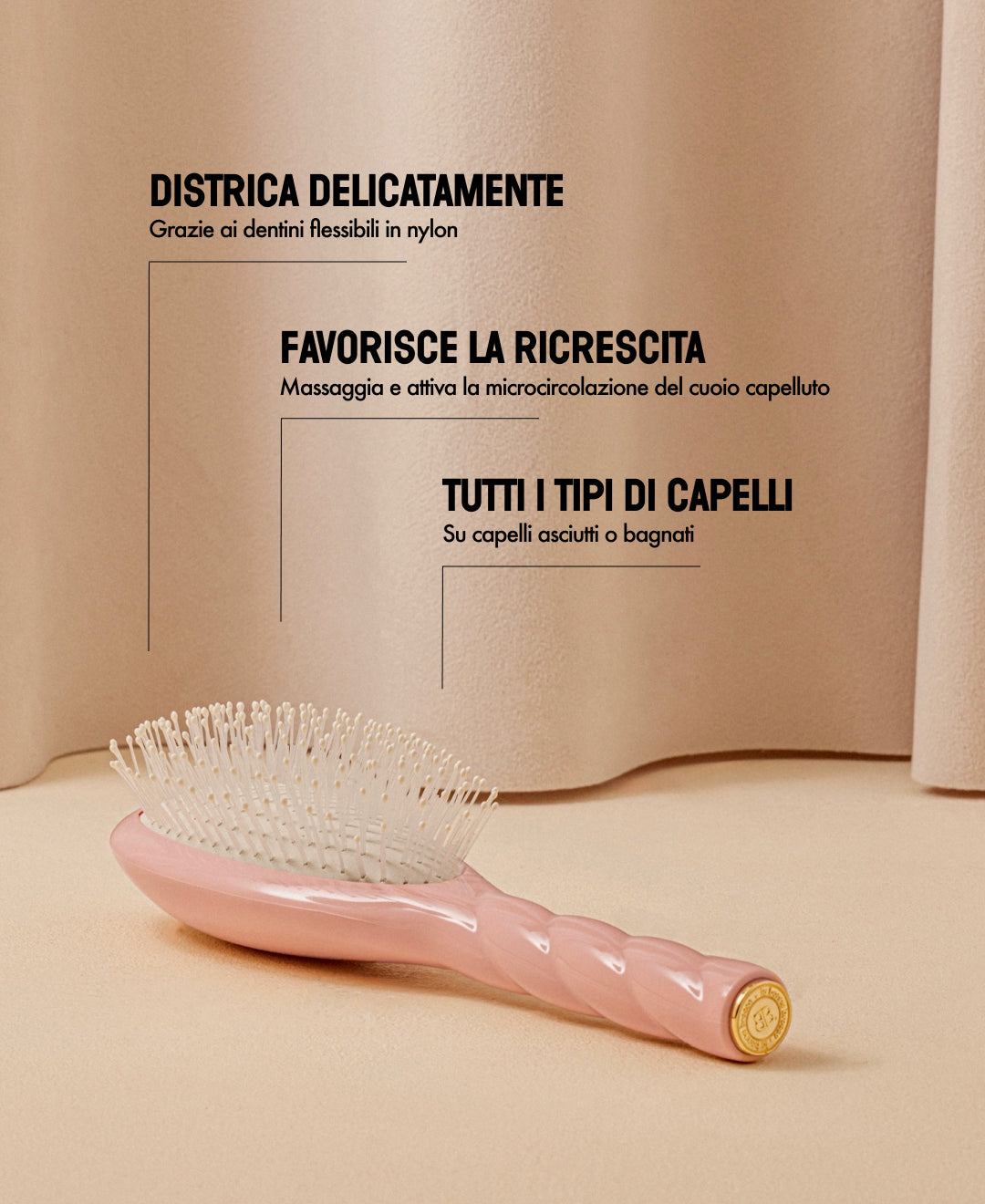 N.04 La Spazzola Districante e Massaggiante La Miracle Rosa Cipria