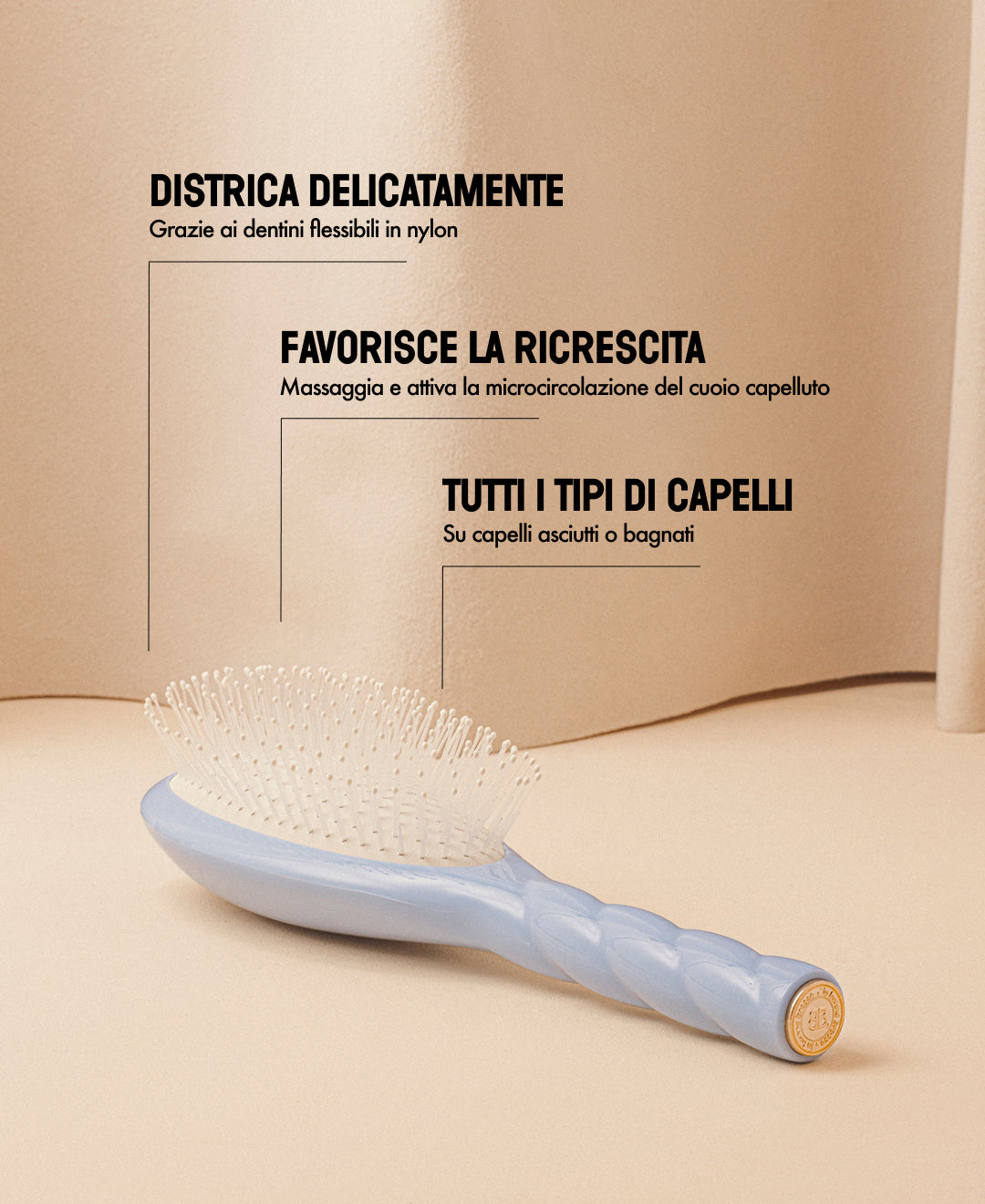 N.04 Il Miracolo Districante e Vegan Spazzola azzurro cielo