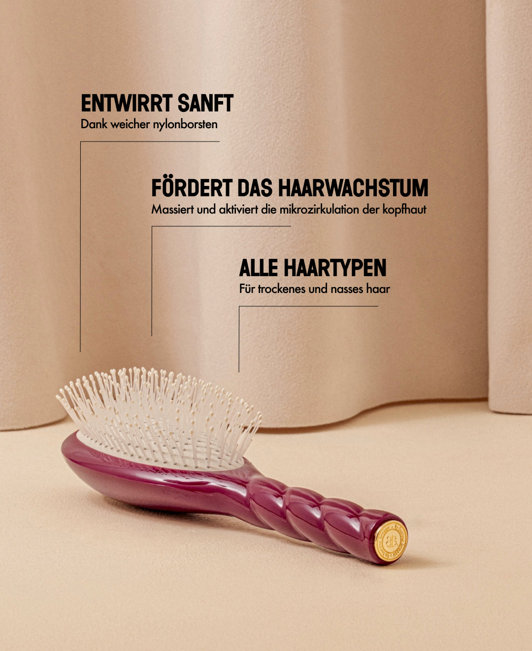 N.04 La Brosse Démêlante & Massante La Miracle Rouge Cerise