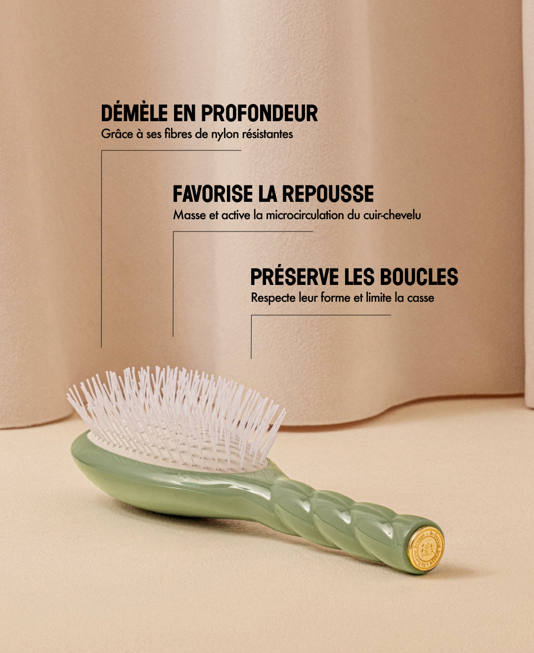 N.07 La Brosse Démêlante & Stimulante l'Intense Vert Amande