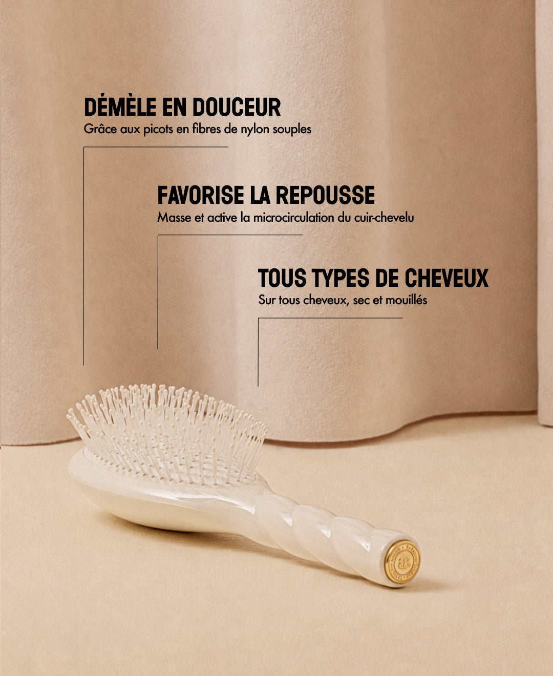 N.04 La Brosse Démêlante & Massante La Miracle Blanc Crème