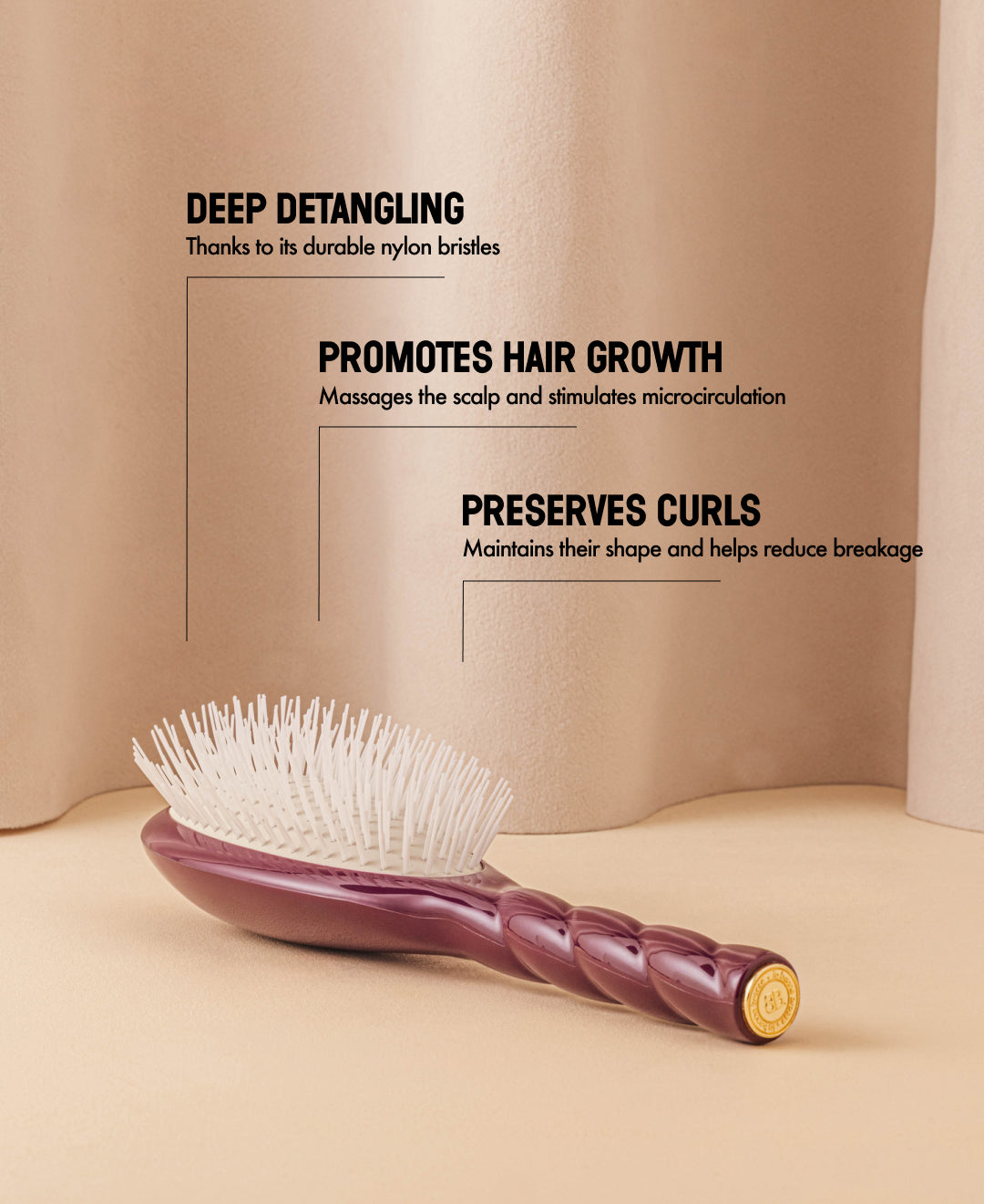 Limited Edition Aubergine N.07 The Stimulating & Detangling HairBrush The Intense