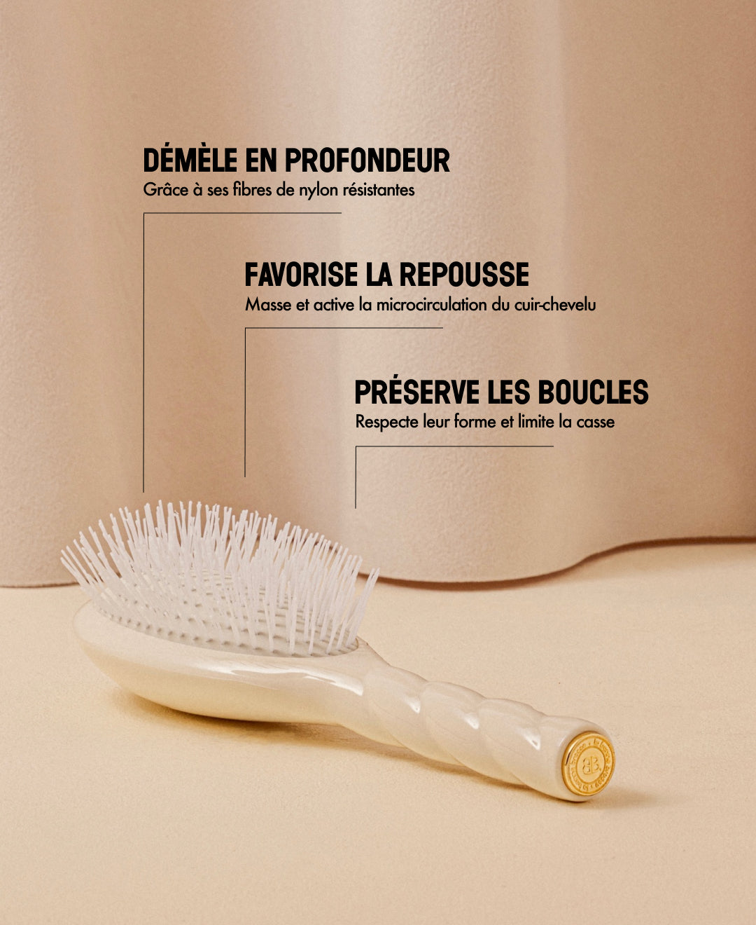 N.07 La Brosse Démêlante & Stimulante l'Intense Blanc Crème