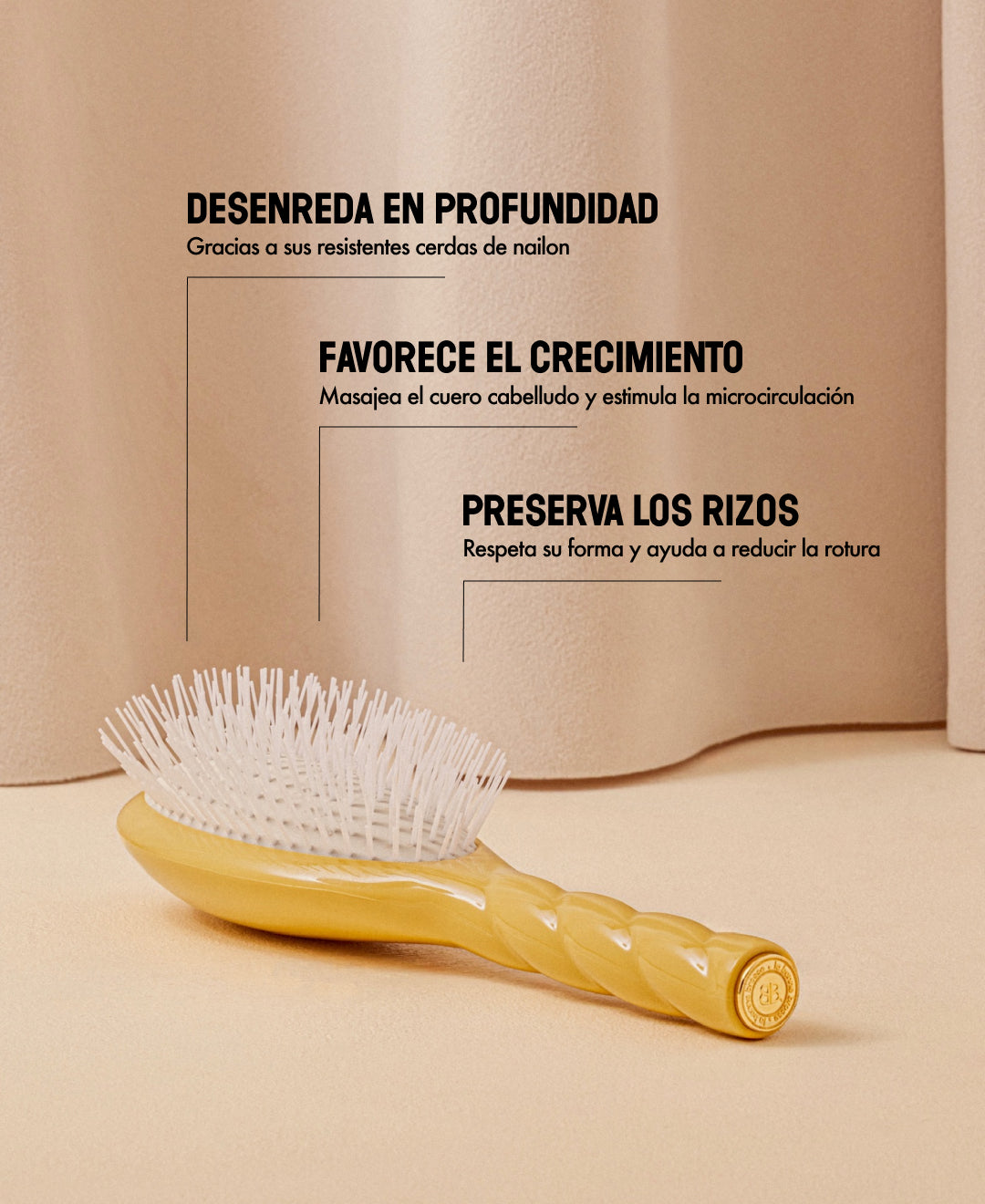 N.07 El Intenso Desenredante y Estimulante Cepillo Amarillo Azafrán