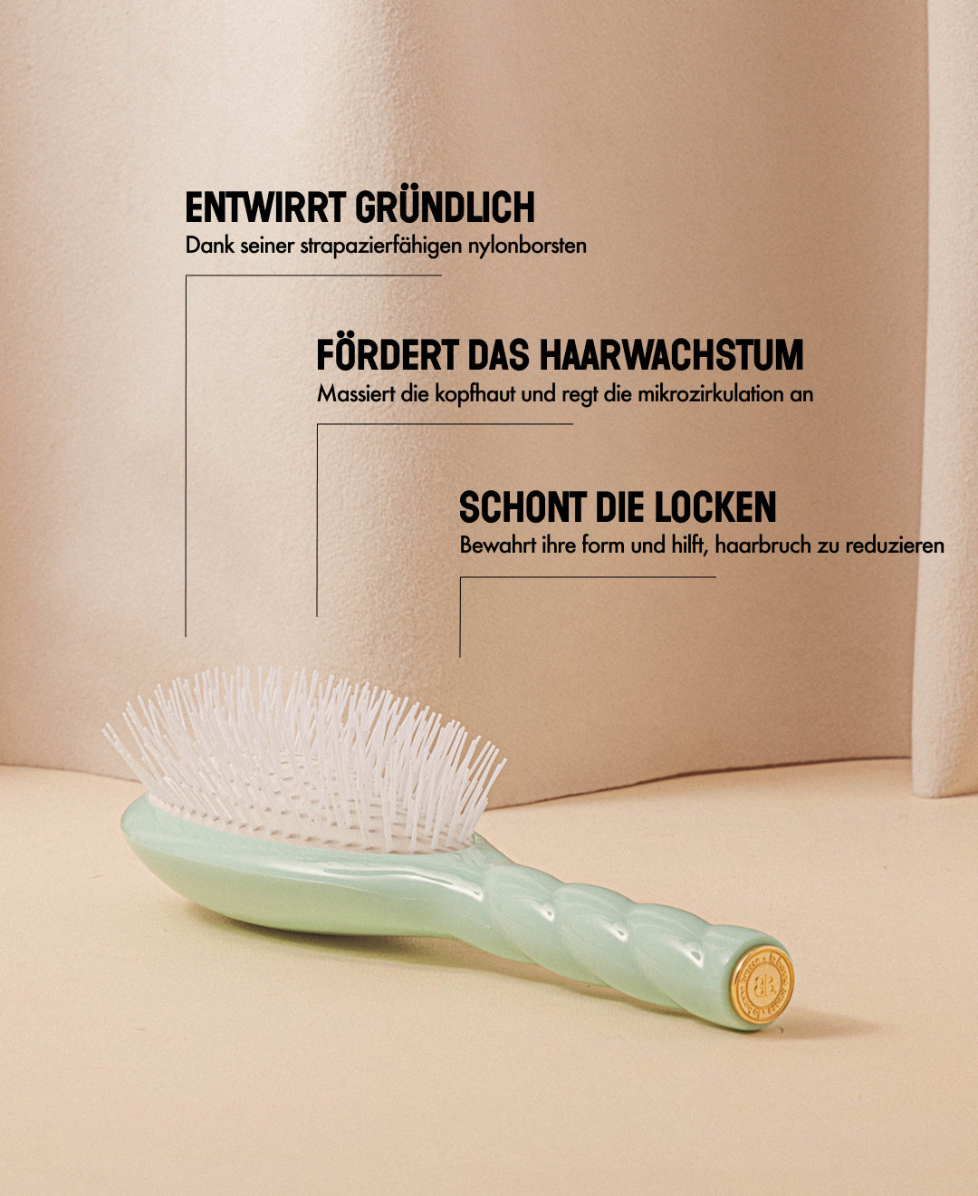 N.07 Die Intense Entwirrend und Stimulierend Bürste Lagunenblau