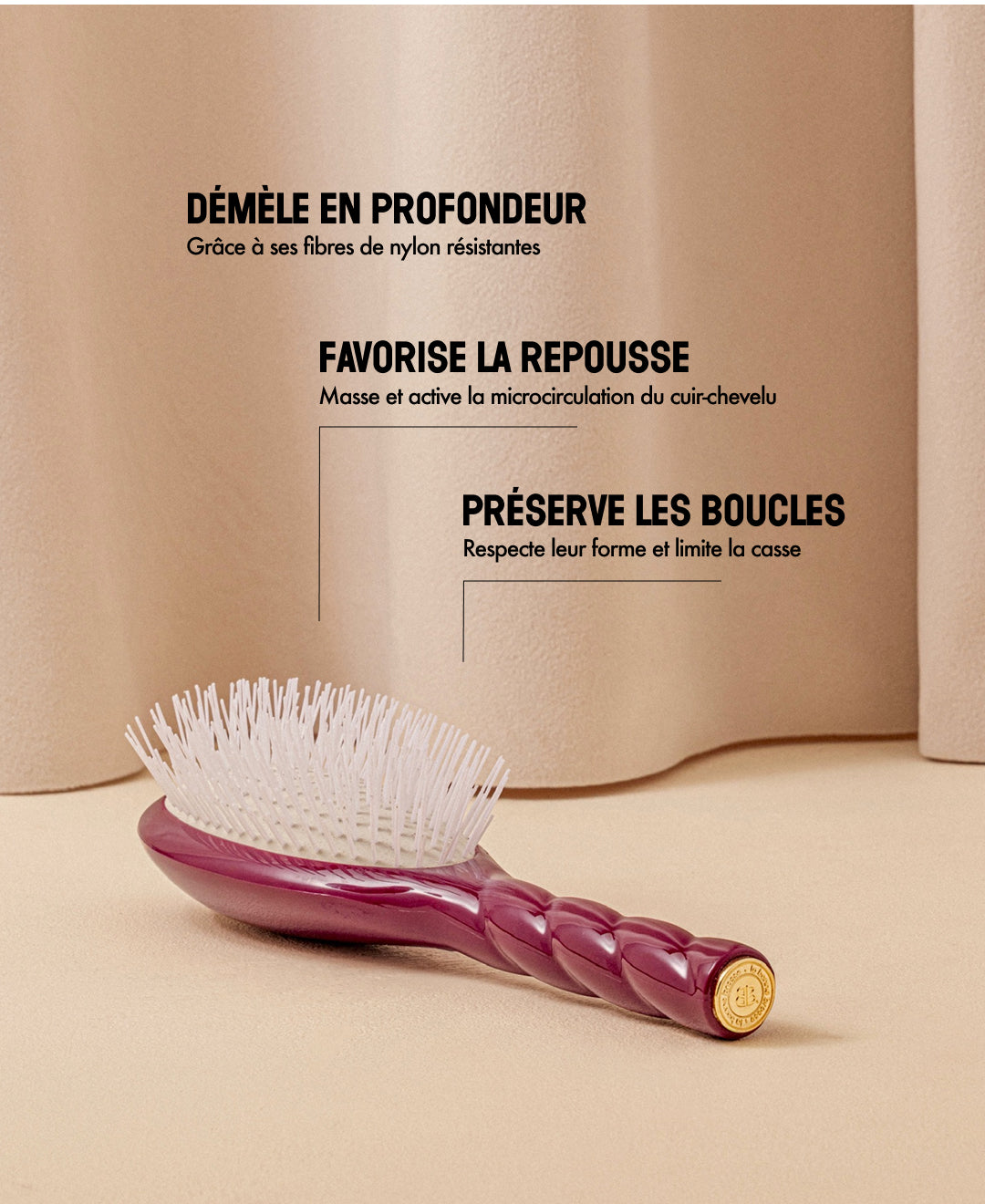 N.07 La Brosse Démêlante & Stimulante l'Intense Rouge Cerise