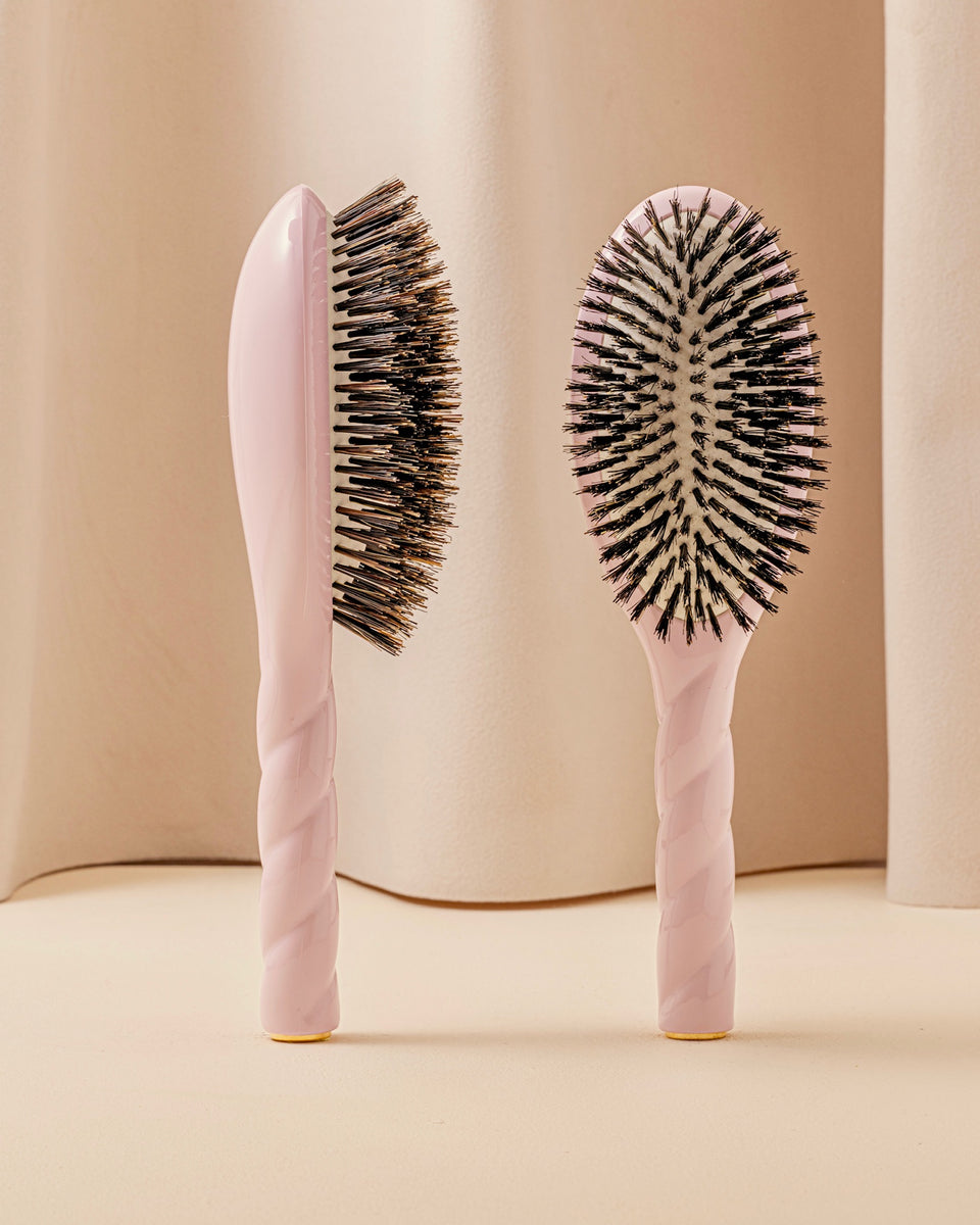 Trio : La Bonne Brosse, son Peigne et sa Pochette Rose Lilas