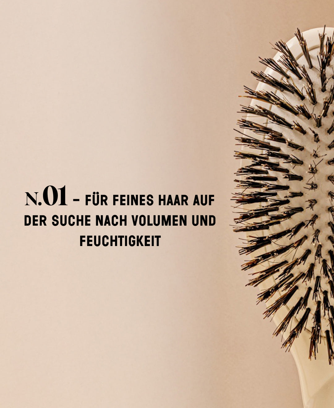 N.01 The Shine & Care HairBrush The Universal Creamy White