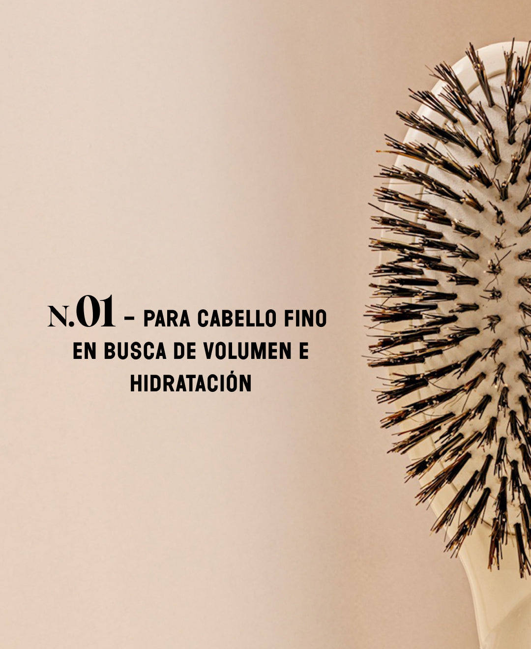 N.01 The Shine & Care HairBrush The Universal Creamy White