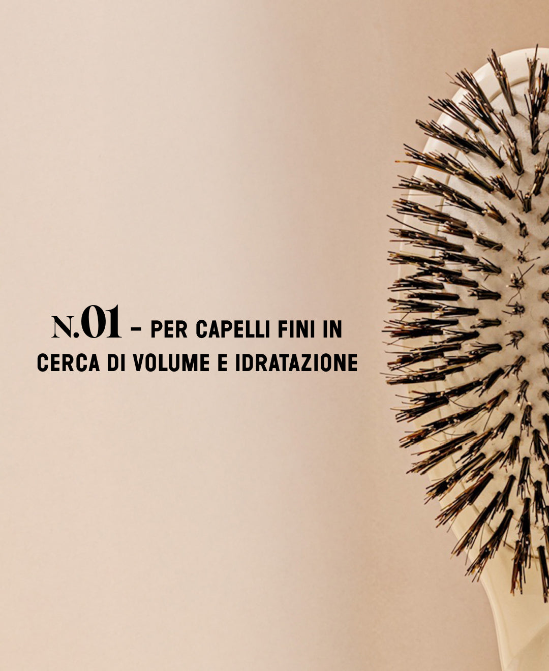 N.01 The Shine & Care HairBrush The Universal Creamy White