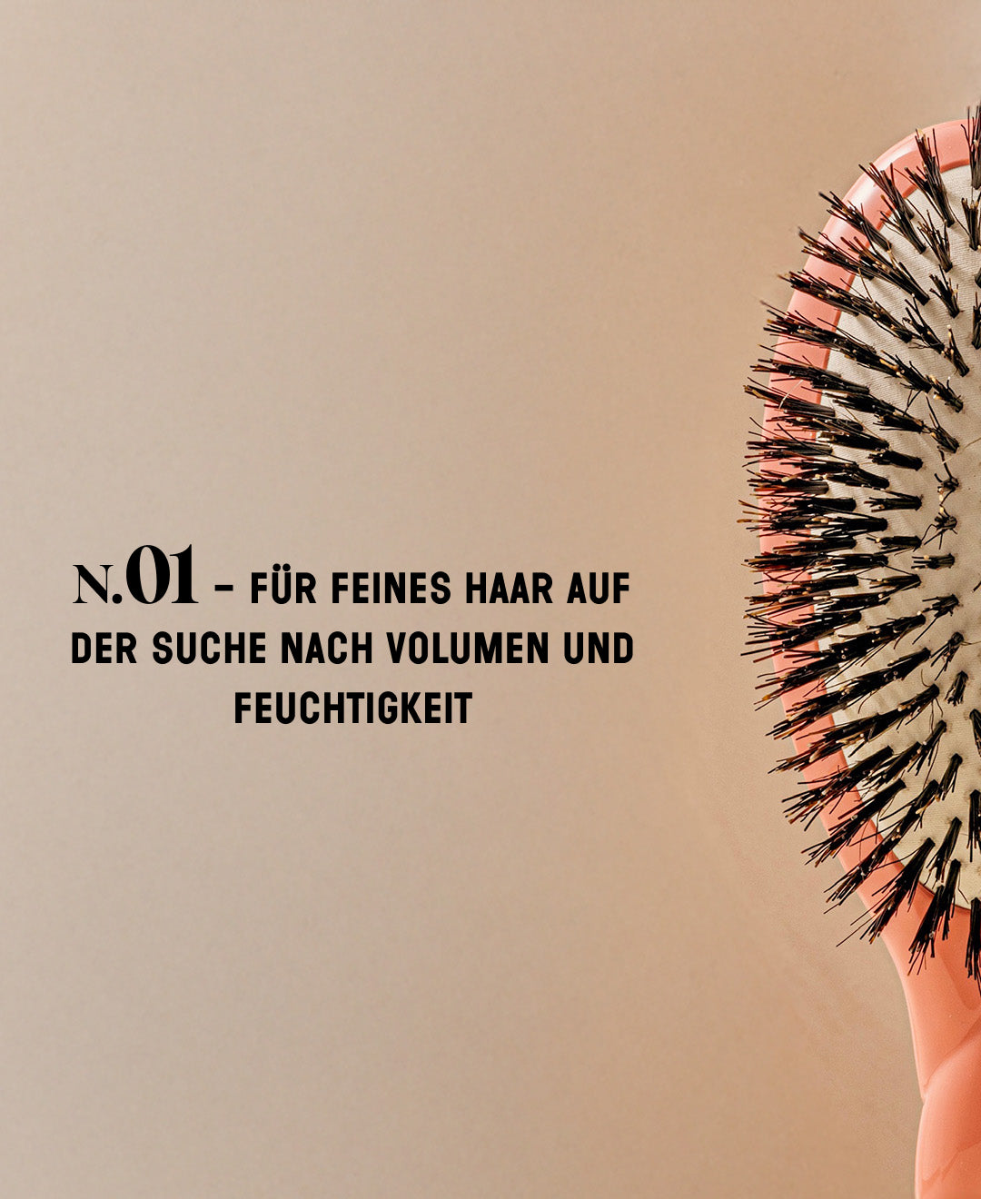 N.01 The Shine & Care HairBrush The Universal Coral