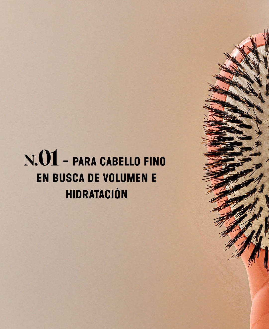N.01 The Shine & Care HairBrush The Universal Coral