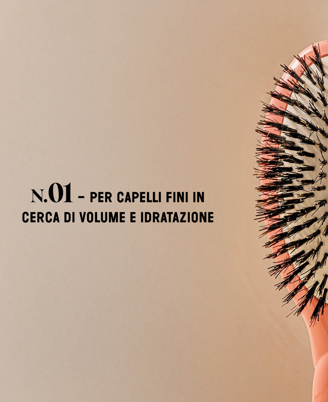 N.01 The Shine & Care HairBrush The Universal Coral