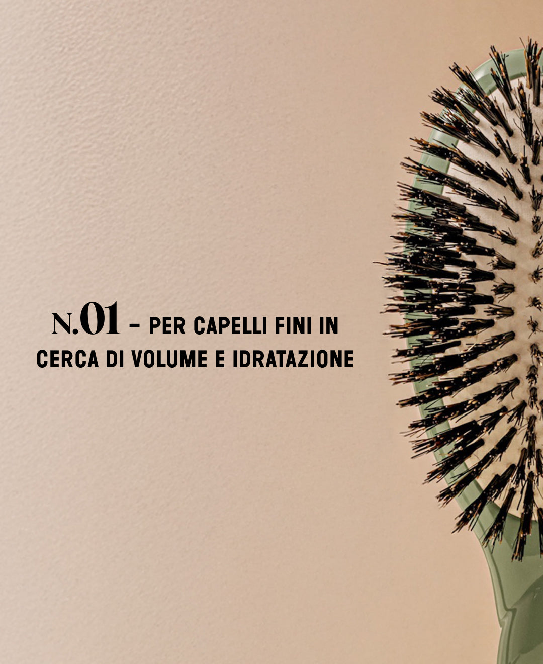 N.01 The Shine & Care HairBrush The Universal Almond Green