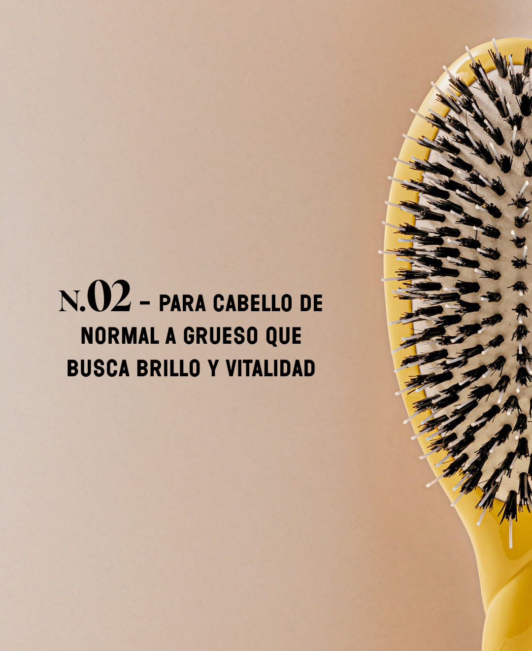 N.02 Lo Indispensable De Cuidado y Desenredado Cepillo Amarillo Azafrán