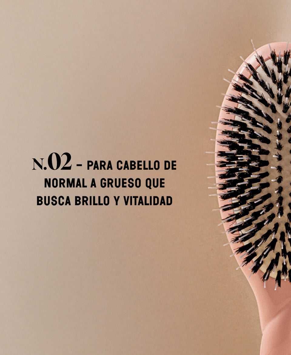 N.02 El Cepillo Desenredante y de Cuidado El Indispensable Rosa Empolvado
