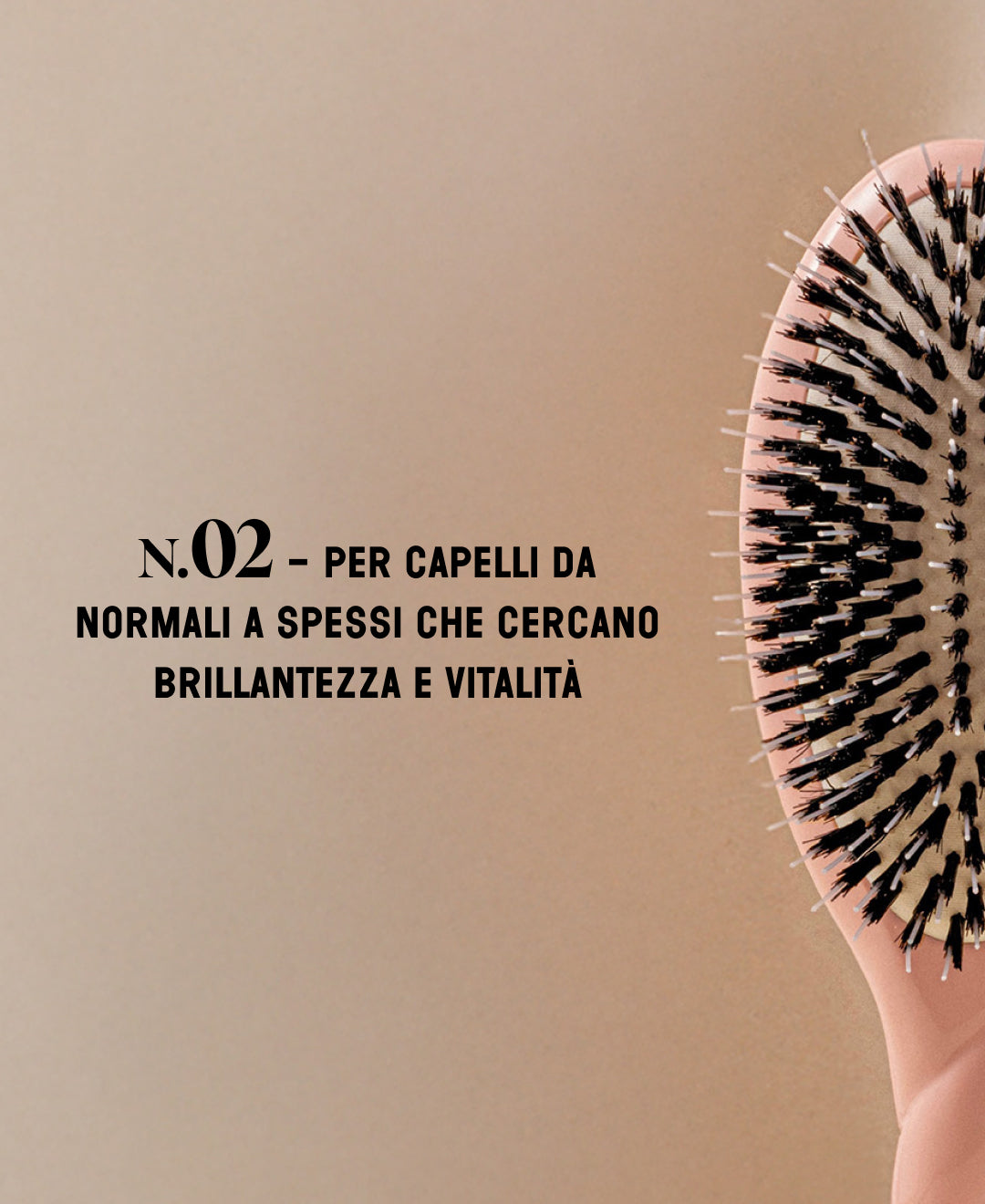 N.02 The Detangling & Care Brush The Essential Powder Pink