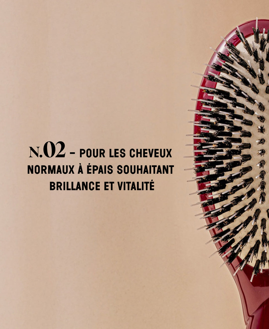 N.02 La Brosse Démêlante & Soin l'Indispensable Rouge Cerise