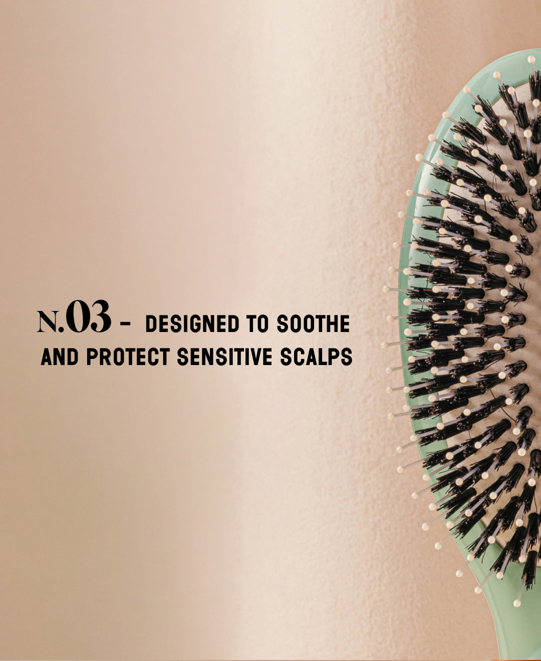 N.03 The Gentle Scalp Care HairBrush The Essential Softness Lagoon Blue