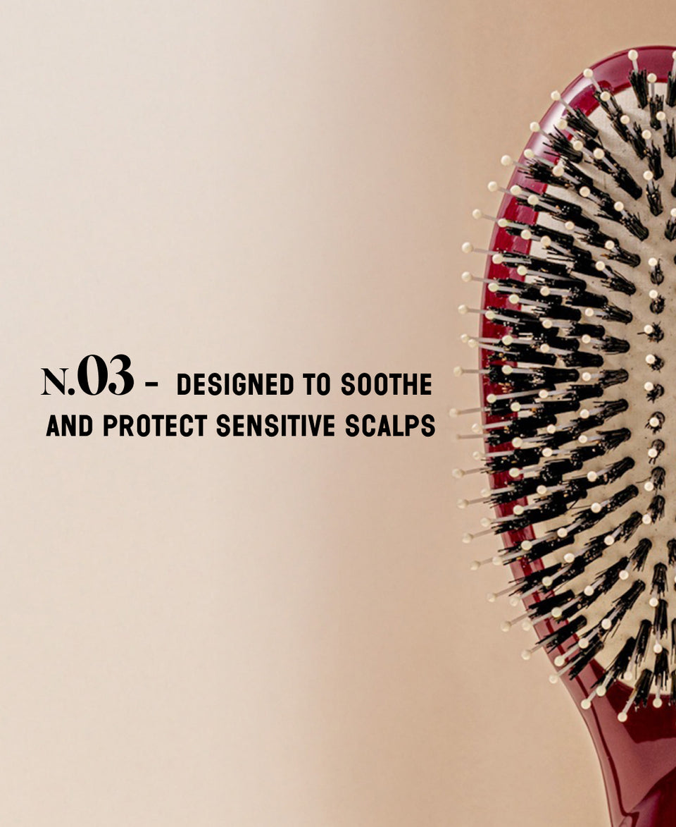 N.03 The Gentle Scalp Care HairBrush The Essential Softness Cherry Red