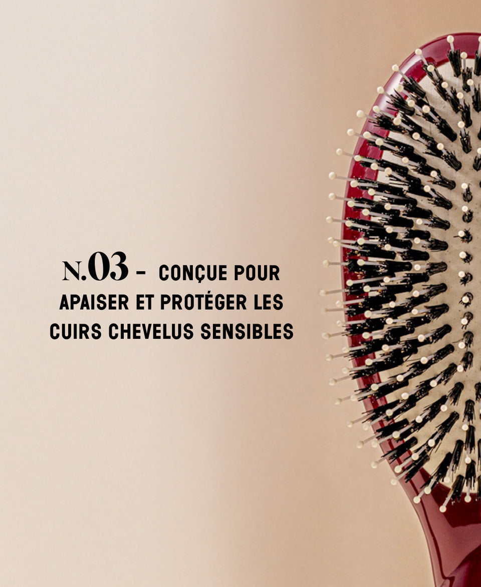 N.03 La Brosse Cuir Chevelu Sensible l'Indispensable Douceur Rouge Cerise