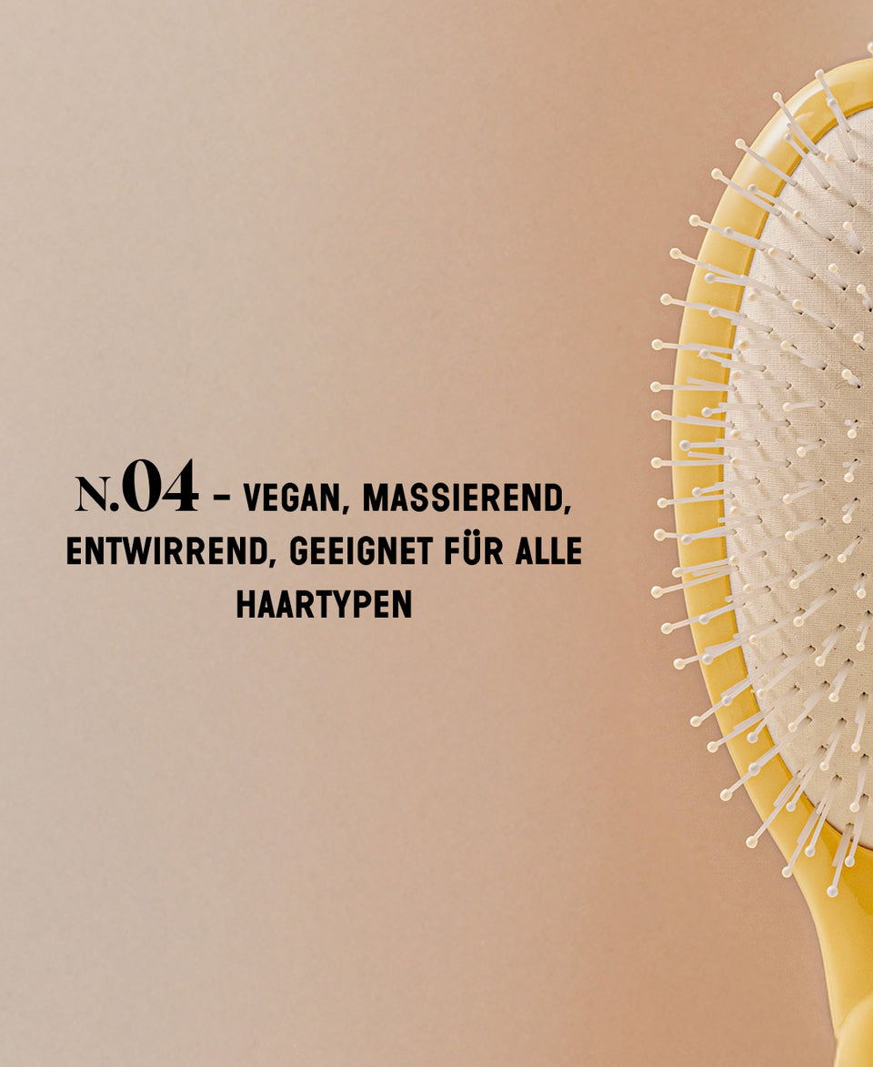 N.04 Die Wunderbare: Entwirrend & Vegan Bürste Safrangelb