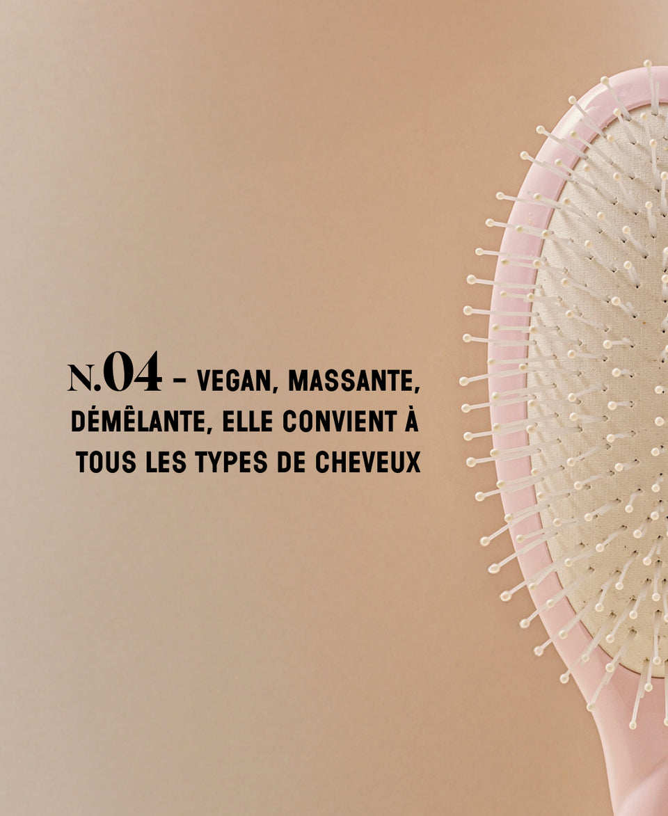 N.04 La Brosse Démêlante & Massante La Miracle Rose Lilas