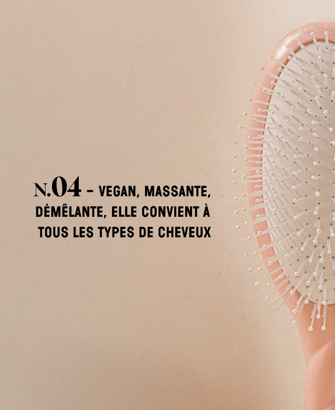 N.04 La Brosse Démêlante & Massante La Miracle Rose Poudré